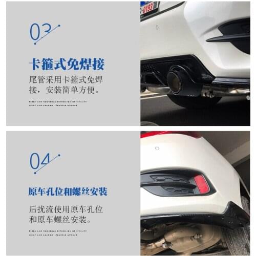 Suitable for Modified Decoration Lm Rear Spoiler Exhaust Pipe of 10th Generation Civic