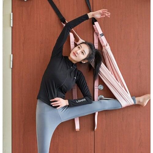 Aerial Yoga Hammock Women Handstand Belt Bodybuilding Dance Flexibility Trainer Home Gym Hanging Belt Swing Low Waist Rope