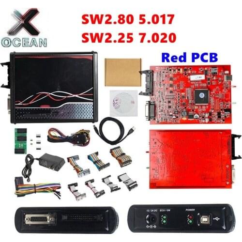 2020 Newest EU Red ECM Titanium V2.25 V7.020 4 LED Online Master Version V2.53 5.017 ECU OBD2 Manager car/truck Programmer