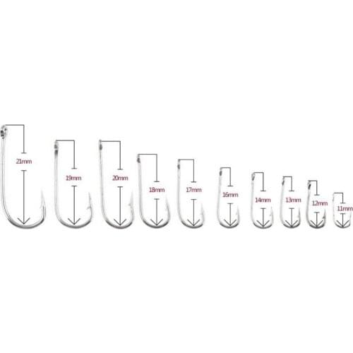 80%HOT 100Pcs/Box 3# to 12# Stainless Steel Tackle Tool Sharp Fishing Hooks with Hole