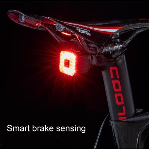 Smart Bicycle Bike Rear Light Auto Start/Stop Brake Sensing Light IPX4 Waterproof LED Flashlight Bicycle Accessories