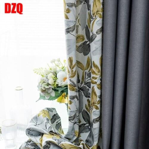 Jacquard Double-Sided Linen Color Matching Curtain Earl Ni Nordic Simple Full Shading Curtains for Bedroom Living Room Curtains