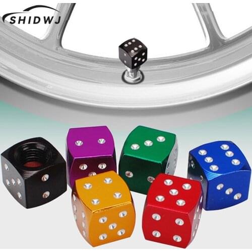 1PC Aluminum Alloy Dice Dust Valve Cap Car-styling AUTO Car Motorcycles Electric Cars Tire Valve Dust Cap Dice