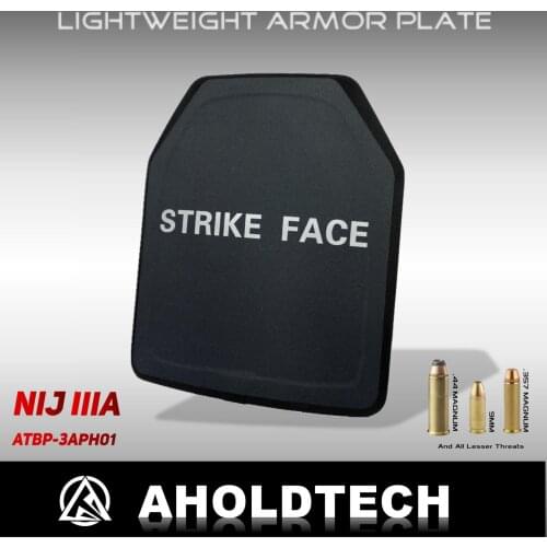 Aholdtech Genuine ISO NIJ IIIA 3A Lightweight Fabric Cover Hard Armor Bulletproof Ballistic Plate For Army Combat Police Airsoft