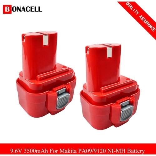 9.6V 3500mAh PA09 Ni-MH Rechargeable Battery Pack Power Tool Battery Cordless Drill for Makita 9120 9122 PA09 6207D Bateria L70