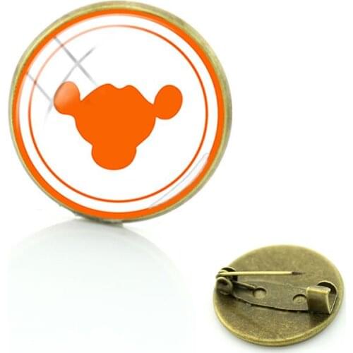 Disney Jumping Tiger Brooch Badge Glass Pin Funny Personality Cabochon Art Picture Jewelry Dome Brooch Jewelry Gift