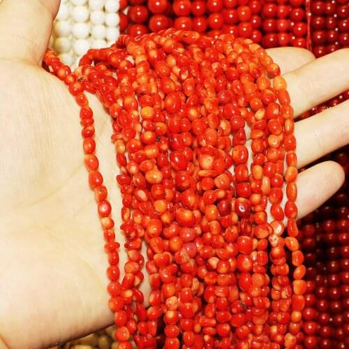 Exquisite natural coral beads Fashion natural coral geometric loose beads For jewelry making DIY necklace bracelet accessories