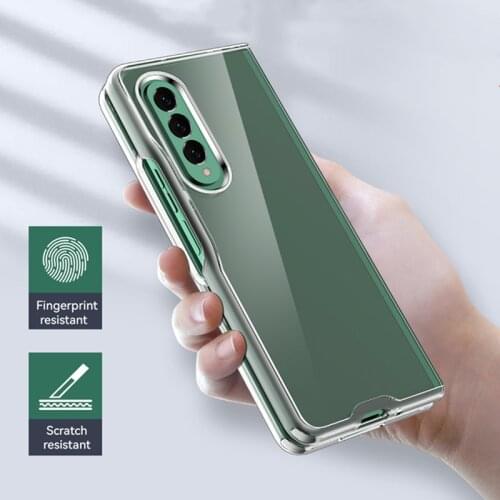 Transparent Ultra Slim Case for Samsung Galaxy Z Fold 3 Case Clear Hard PC Shockproof Cover for Galaxy Z Fold 2 5G