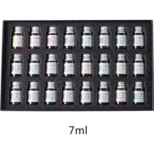24 Colors 7ml Gold Powder Ink for Fountain Dip Pen Calligraphy Writing Painting