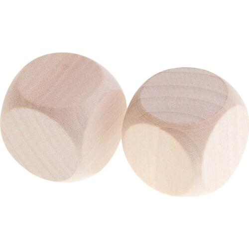 10pcs/pack Wooden Blank Dices, 30mm Dice Cubes You Can Write On for RPG TRPG MTG Roleplaying Game Party Supplies