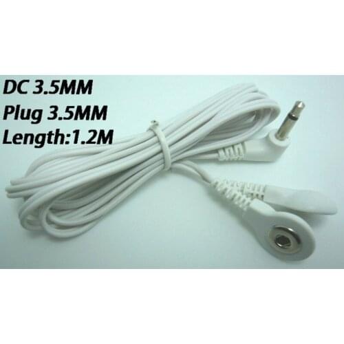 DHL Free shipping 2000pcs/lot DC 3.5MM 2 in 1 Head electrode wires /cable for digital device and TENS machine