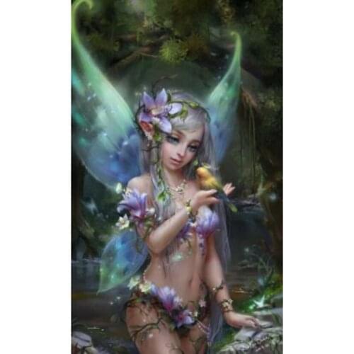 DiY 5D Butterfly Elf Fairy Sexy Woman Angel Wings Forest Full Diamond Painting kits art lady 3D FH626
