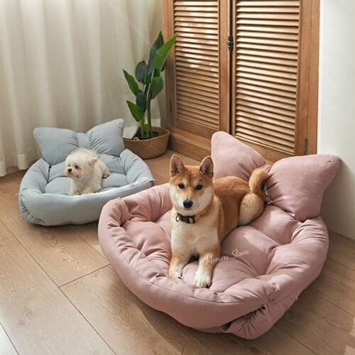 Three In One Bow-knot Pet Nest Dog Cute Backrest Bed Cat Cushion Medium And Large Dog Sofa Four Seasons General
