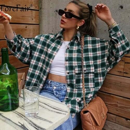 Блузки в клетку Forefair China At AliExpress