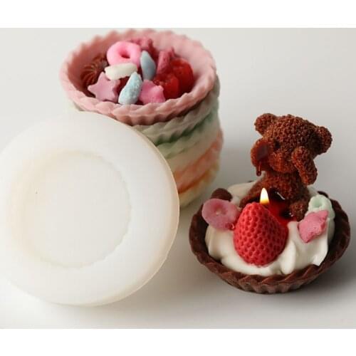 Diy Cream Glaze Cake Candle Mold Donut Circle Decoration Silicone Mold Chocolate Biscuit Mold Resin Molds Cake Decorating Tools