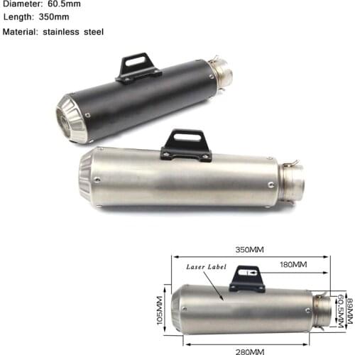 Moto-Exhaust Muffler Pipe With DB Killer Modified Tail Stainless steel Silencer System for 51mm 60.5mm Motorcycle