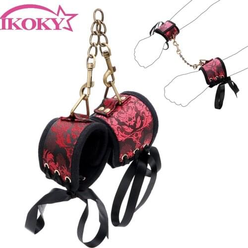 IKOKY Sexual Handcuffs SM Bundling Adult Games Chastity Lovers Bundling Games Flirt Erotic Goods Sex Toys For Woman
