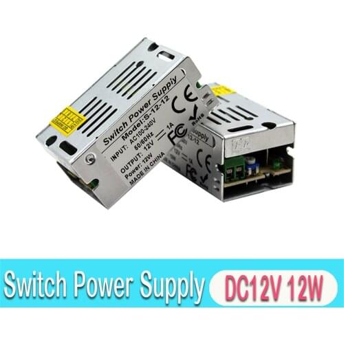 Switching power supply 12v 1A 12w ac to dc power supplies 100-240V Indoor Constant Power Source for Led Liighting