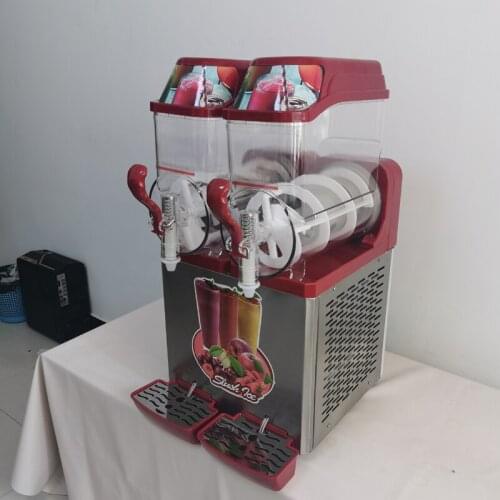 Commercial Slush Machine Smoothie Maker Electric Snow Melting Machine 2 Cylinder Cold Drink Machine