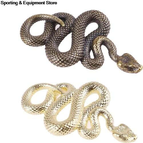 Brass Metal Snake Shape Keychain Handmade Key Chain Fashion Animal Key Ring Hand Bag Pendant 1pc