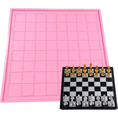 Handmade Game Epoxy Resin Mold International Chess Silicone Mould DIY Craft Tool A0NF