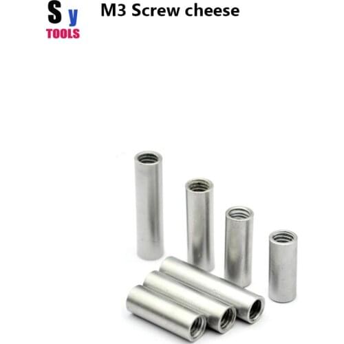 10 pieces Diy Knife Making knife Handle screw Cylindrical Nuts Connecting pipe rivet Cheese M3 Thread Sy tools
