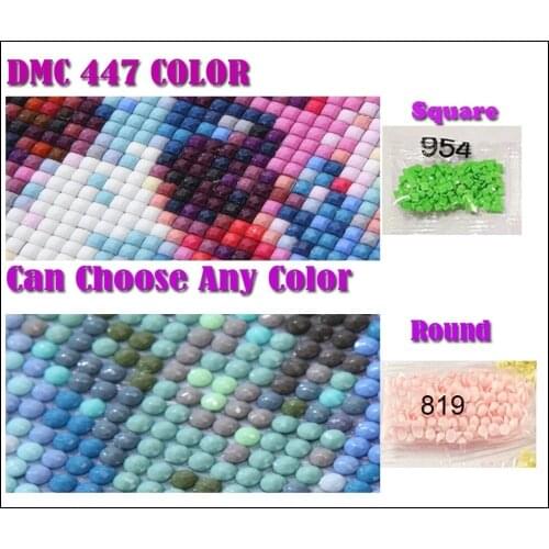 Wholesale DMC 447 Colors Square/Round Diamond sale,can choose Small bags Or Kg,diamond painting Embroidery Beads Accessory