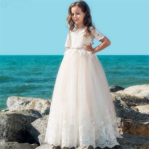 Girls First Communion Dresses For Girls Flower Girl Dress For Weddings Prom Dresses For kids Children Baby Elegant Costume