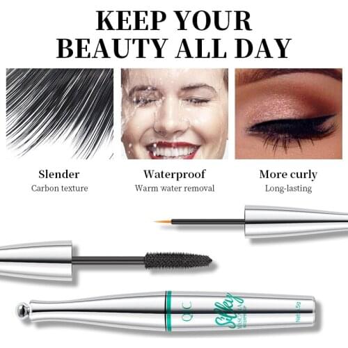QIC Mascara, two in one suit, elongated thick make-up nourishes nutrient solution