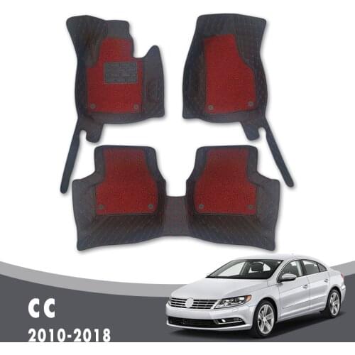 Luxury Wire Loop LHD Car Floor Mats For CC 2010 2011 2012 2013 2014 2015 2016 2017 2018 Auto Carpets For Volkswagen For vw
