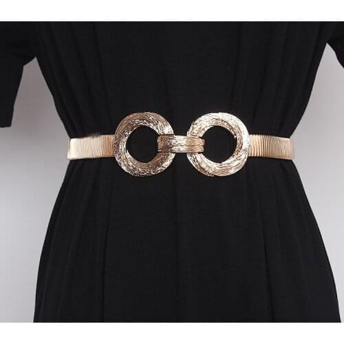 Luxury Metal Elastic Belt Elastic Lady Dress Waist Chain