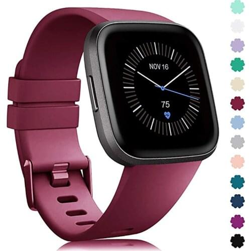 New Fashion Belt For Fitbit Versa 2 Silicone Strap Replacement Watchband 140mm-180mm 180mm-221mm Wristband Bracelet Accessories