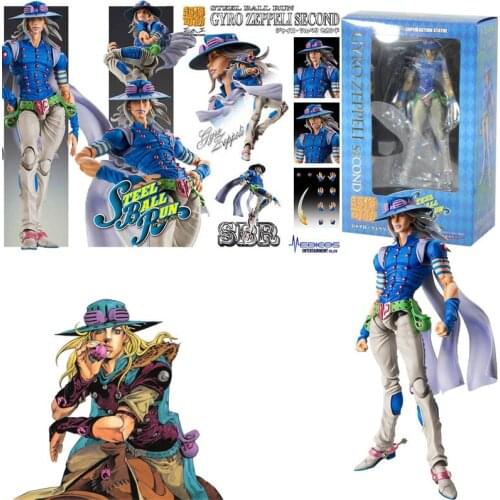 Medicos Gyro Zeppeli Super Action Statue Second Jojo Bizarre Adventure Anime Collection Model Action Figure Toys In Stokc
