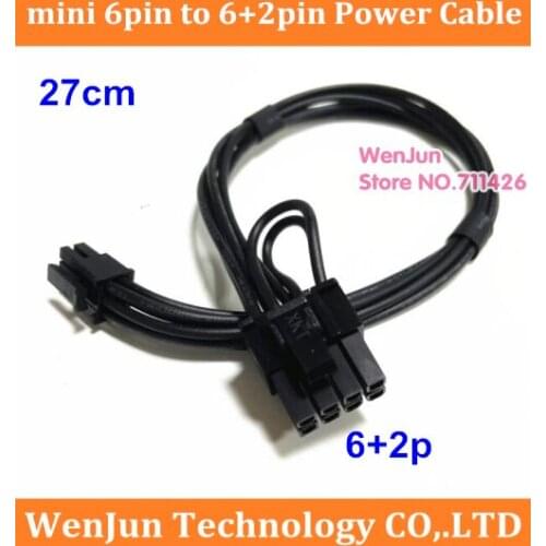 High quality new 27cm mini 6pin to 6+2pin PCI-E Video Graphic Card for mac pro 2006-2012 card RTX580