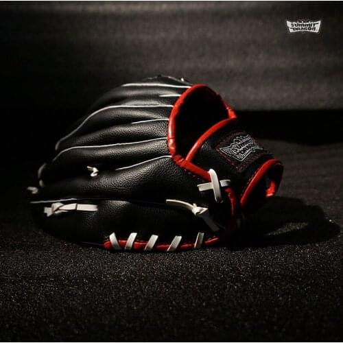 High quality Outdoor Sports black Baseball Glove Softball Practice free size 12.5 Left Hand for Adult Man Woman Training