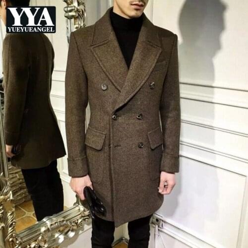 YueYueAngel Mens Wool Coats