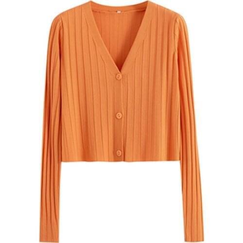 New Spring Autumn Womens Cardigans Long Sleeve Solid Loose Female knitted Sweaters Casual V-Neck Lady Thin Coats