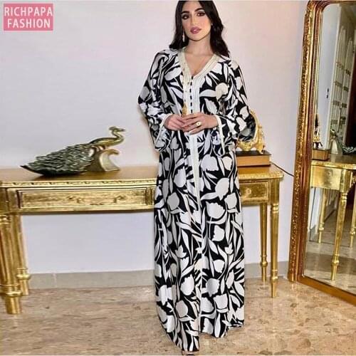 Robe Longue Musulman De Mode Satin Kaftan Dubai Abaya Muslim Hijab Dress Turkey Dresses Abayas For Women Vestidos Vetement Femme