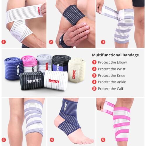 ALBREDA 1PCS Multi Purpose sport bandage Wristband hand Support Kneepad Leggings Fitness Powerlifting sport gym Protective gear