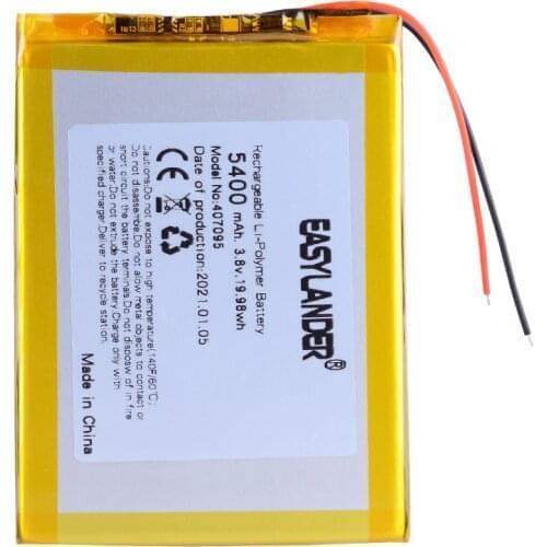 3.7V 5400mah 407095 polymer lithium ion battery repair my android tablet Navigator Digma plane 8580 4G replace 357088