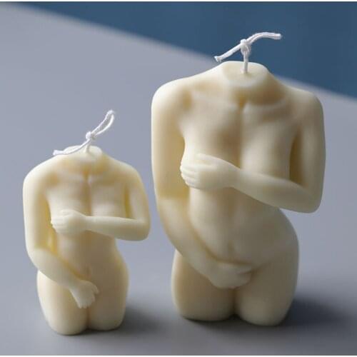 3D DIY Handmade Body Candle Mold Silicone Wax Mould Female Design Art Fragrance Candle Making Soap Chocolate Cake Decorating