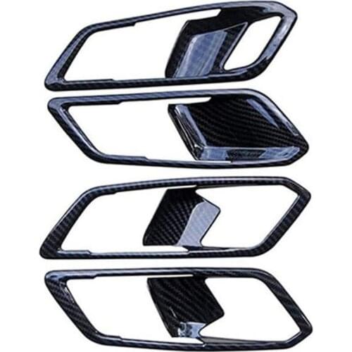 For 3 Series G20 2020 Car Accessories Carbon Fiber Inner Door Handle Pull Doorknob Bowl Decoration Cover Trim 4 Pcs