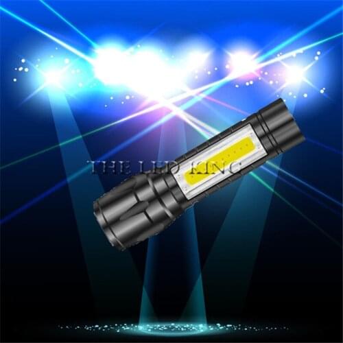 4000LM Aluminum Portable mini Led Flashlight XML-R5+COB Torch Penholder Torches Night walking lighting Use AA Torchflashlight