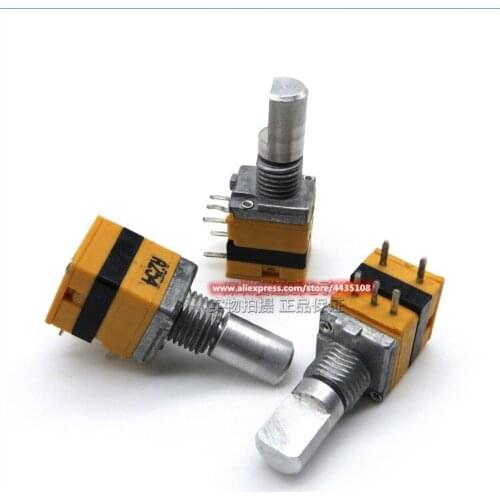 6pcs 09-type Precision Single B250K volume potentiometer RA0902PN with switch / 15mm Axle half audio amplifier intercom