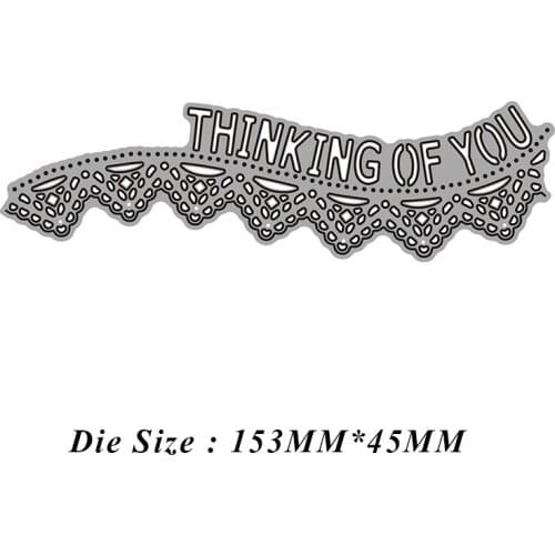 English Word Lace 2021 New Metal Cutting Dies for DIY Scrapbooking Paper Cardmaking Decor Embossing No Stamp Stencil Hand-on