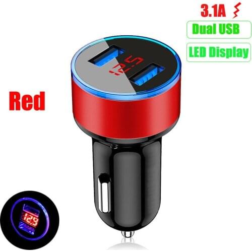 3.1A Dual USB Car Charger LED Display For Renault Espace Twingo Clio ZOE Kwid SYMBIOZ ARKANA Duster EZ-PRO Lodgy Alpine A110