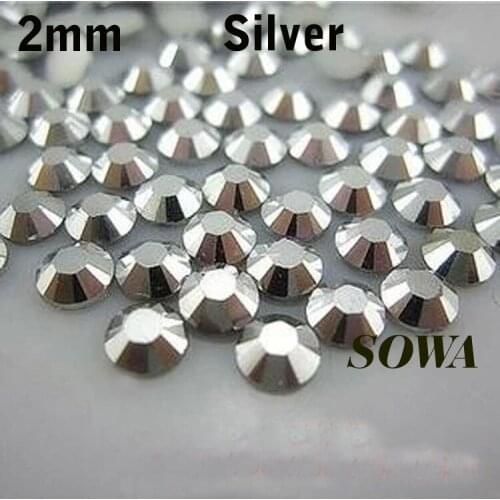 Free Shipping 30000pcs/bag Size 2mm Silver Resin Flatback beads,Nail Art beads,DIY Decoration