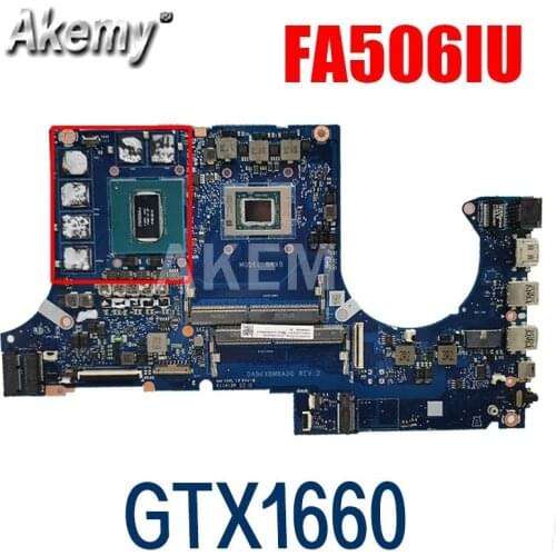 DABKXBMBAD0 original mainboard for ASUS FA506IU FA506IV FA506I with Ryzen 7 4800H CPU GTX1660TI-6GB Laptop motherboard