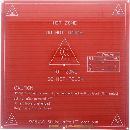 DuoWeiSi 3D Printer Parts PCB heatbed Mk2b 12V / 24V dual power supply 214x214mm heat bed Mk2B heater