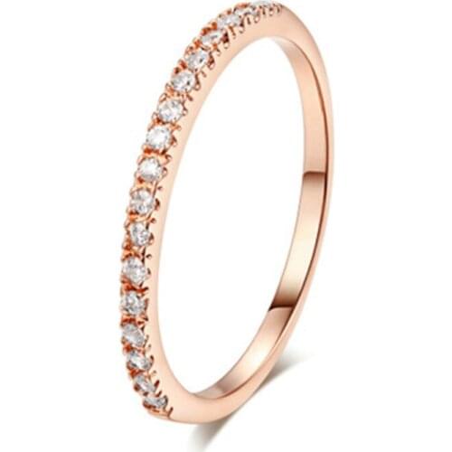 FXM 2021 Zircons Stack Skinny Micro Pave CZ Fashion Women Engagement Wedding Bridal Party Cubic Zirconia Rings Jewelry Gift